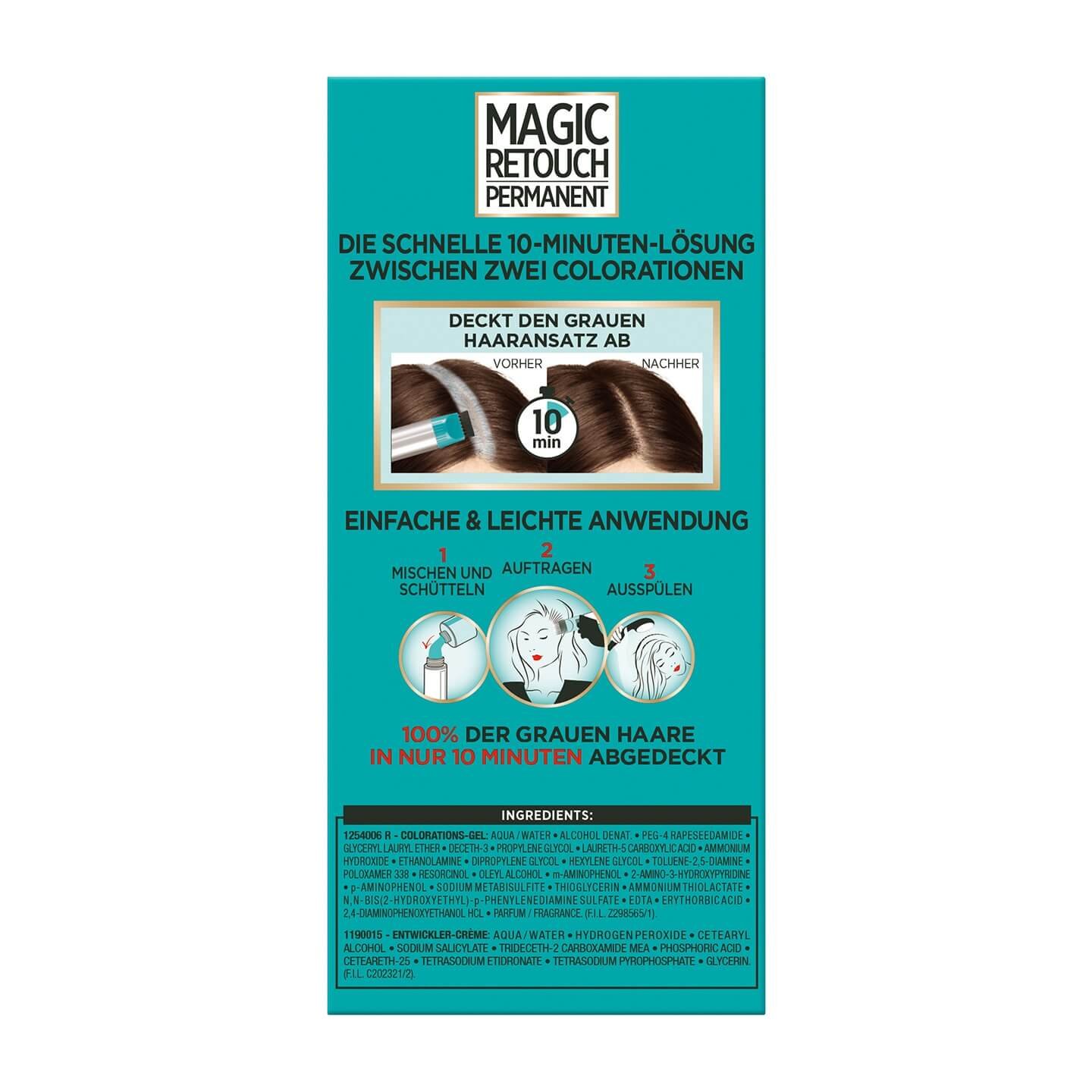 Magic Retouch Permanent Dunkelbraun Rückseite
